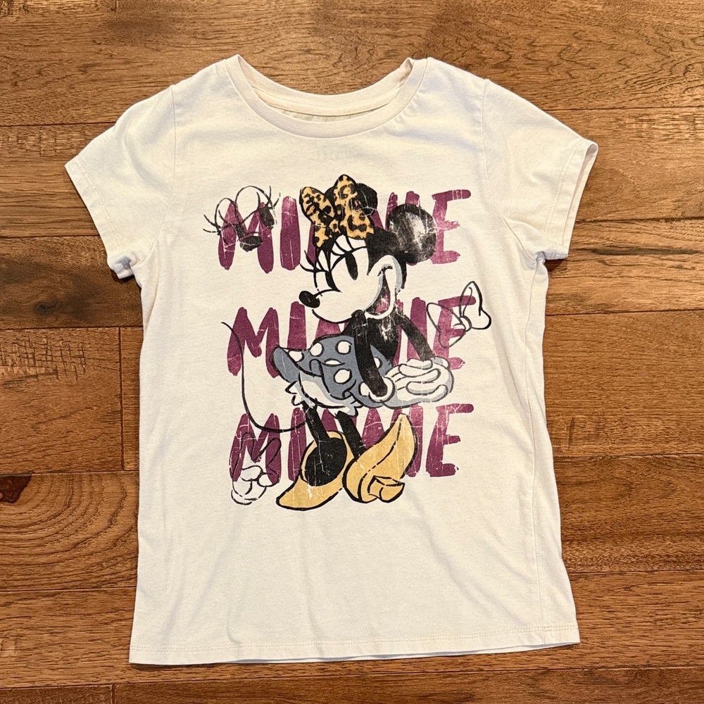 Disney Minnie Mouse Animal Print Short-Sleeve Shirt - Size LG / G/ G (10/12)
